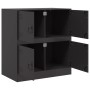 Aparador de acero negro 67x39x73 cm de vidaXL, Aparadores - Ref: Foro24-841649, Precio: 126,19 €, Descuento: %
