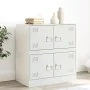 Aparador de acero blanco 67x39x73 cm de vidaXL, Aparadores - Ref: Foro24-841654, Precio: 94,78 €, Descuento: %
