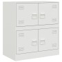 Aparador de acero blanco 67x39x73 cm de vidaXL, Aparadores - Ref: Foro24-841654, Precio: 96,05 €, Descuento: %