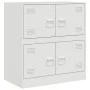 Aparador de acero blanco 67x39x73 cm de vidaXL, Aparadores - Ref: Foro24-841654, Precio: 94,78 €, Descuento: %