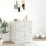 Aparador de acero blanco 67x39x73 cm de vidaXL, Aparadores - Ref: Foro24-841654, Precio: 94,78 €, Descuento: %