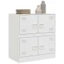 Aparador de acero blanco 67x39x73 cm de vidaXL, Aparadores - Ref: Foro24-841654, Precio: 94,78 €, Descuento: %