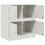 Aparador de acero blanco 67x39x73 cm de vidaXL, Aparadores - Ref: Foro24-841654, Precio: 94,78 €, Descuento: %