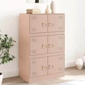 Rosa Stahlschrank 67x39x107 cm von vidaXL, Sideboards - Ref: Foro24-841656, Preis: 129,49 €, Rabatt: %
