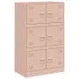 Aparador de acero rosa 67x39x107 cm by vidaXL, Sideboards - Ref: Foro24-841656, Price: 129,48 €, Discount: %