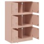 Aparador de acero rosa 67x39x107 cm by vidaXL, Sideboards - Ref: Foro24-841656, Price: 131,07 €, Discount: %