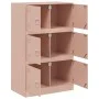 Aparador de acero rosa 67x39x107 cm by vidaXL, Sideboards - Ref: Foro24-841656, Price: 129,48 €, Discount: %