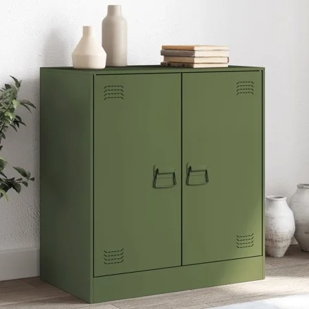 Olivgrüner Stahlschrank 67x39x73 cm von vidaXL, Sideboards - Ref: Foro24-841677, Preis: 104,82 €, Rabatt: %