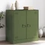 Aparador de acero verde oliva 67x39x73 cm de vidaXL, Aparadores - Ref: Foro24-841677, Precio: 104,82 €, Descuento: %