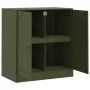 Aparador de acero verde oliva 67x39x73 cm de vidaXL, Aparadores - Ref: Foro24-841677, Precio: 104,82 €, Descuento: %