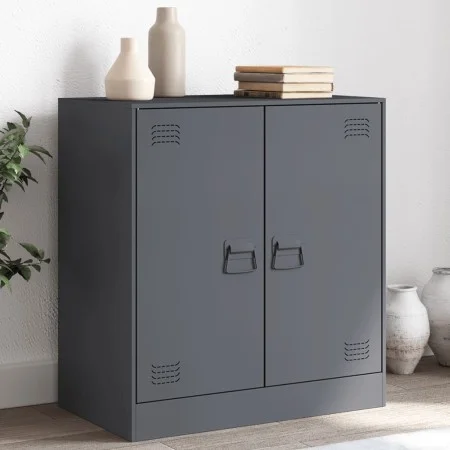 Aparador de acero antracita 67x39x73 cm de vidaXL, Aparadores - Ref: Foro24-841675, Precio: 93,27 €, Descuento: %