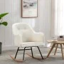 Silla mecedora de terciopelo blanco crema de vidaXL, Mecedoras - Ref: Foro24-289901, Precio: 174,09 €, Descuento: %