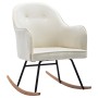 Cremeweißer Schaukelstuhl aus Samt von vidaXL, Schaukelstühle - Ref: Foro24-289901, Preis: 176,60 €, Rabatt: %