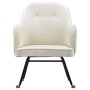 Silla mecedora de terciopelo blanco crema de vidaXL, Mecedoras - Ref: Foro24-289901, Precio: 176,60 €