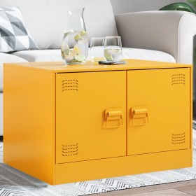 Mesa de centro de acero amarillo mostaza 67x50x44 cm von vidaXL, Couchtisch - Ref: Foro24-841730, Preis: 79,41 €, Rabatt: %