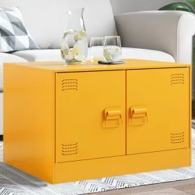 Mesa de centro de acero amarillo mostaza 67x50x44 cm von vidaXL, Couchtisch - Ref: Foro24-841730, Preis: 78,60 €, Rabatt: %