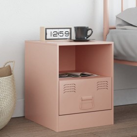 Mesita de noche acero rosa 34,5x39x44 cm by vidaXL, Nightstands - Ref: Foro24-841753, Price: 54,46 €, Discount: %
