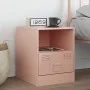 Mesita de noche acero rosa 34,5x39x44 cm von vidaXL, Nachttische - Ref: Foro24-841753, Preis: 53,87 €, Rabatt: %