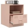 Mesita de noche acero rosa 34,5x39x44 cm von vidaXL, Nachttische - Ref: Foro24-841753, Preis: 53,87 €, Rabatt: %