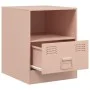 Mesita de noche acero rosa 34,5x39x44 cm von vidaXL, Nachttische - Ref: Foro24-841753, Preis: 53,87 €, Rabatt: %