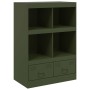 Aparador de acero verde oliva 67x39x95 cm de vidaXL, Aparadores - Ref: Foro24-841803, Precio: 121,76 €, Descuento: %