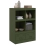 Aparador de acero verde oliva 67x39x95 cm de vidaXL, Aparadores - Ref: Foro24-841803, Precio: 121,76 €, Descuento: %