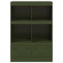 Aparador de acero verde oliva 67x39x95 cm de vidaXL, Aparadores - Ref: Foro24-841803, Precio: 121,76 €, Descuento: %
