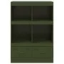 Aparador de acero verde oliva 67x39x95 cm de vidaXL, Aparadores - Ref: Foro24-841803, Precio: 120,53 €, Descuento: %