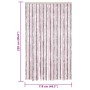Cortina antimoscas chenilla gris plateado y rosa 118x220 cm von vidaXL, Moskitonetze für Fenster - Ref: Foro24-4004886, Preis...