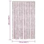 Cortina antimoscas chenilla gris plateado y rosa 118x220 cm by vidaXL, Mosquito nets for windows - Ref: Foro24-4004886, Price...