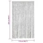 Cortina antimoscas chenilla gris 118x220 cm de vidaXL, Mosquiteras para ventanas - Ref: Foro24-4004884, Precio: 87,27 €, Desc...