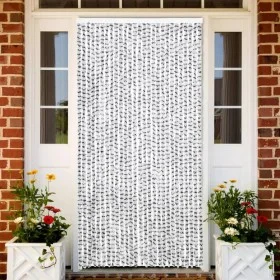 Cortina antimoscas chenilla gris claro y gris oscuro 118x220 cm by vidaXL, Mosquito nets for windows - Ref: Foro24-4004890, P...