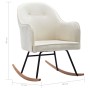 Cremeweißer Schaukelstuhl aus Samt von vidaXL, Schaukelstühle - Ref: Foro24-289901, Preis: 176,60 €, Rabatt: %