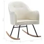 Silla mecedora de terciopelo blanco crema de vidaXL, Mecedoras - Ref: Foro24-289901, Precio: 174,09 €, Descuento: %