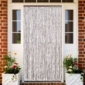 Fliegengitter-Vorhang aus Chenille in Beige und Weiß 118x220 cm von vidaXL, Moskitonetze für Fenster - Ref: Foro24-4004892, P...
