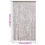 Cortina antimoscas chenilla beige y blanco 118x220 cm by vidaXL, Mosquito nets for windows - Ref: Foro24-4004892, Price: 74,2...