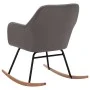 Hellgrauer Schaukelstuhl aus Stoff von vidaXL, Schaukelstühle - Ref: Foro24-289527, Preis: 108,36 €, Rabatt: %