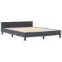 Estructura de cama Gris oscuro 160 x 200 cm Terciopelo