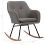 Hellgrauer Schaukelstuhl aus Stoff von vidaXL, Schaukelstühle - Ref: Foro24-289527, Preis: 108,36 €, Rabatt: %