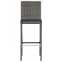 Gartentisch und Hocker 7 Stk. Akazienholz Rattan PE grau von vidaXL, Gartensets - Ref: Foro24-3295281, Preis: 672,93 €, Rabat...