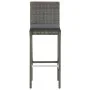 Mesa y taburetes de jardín 7 pzas madera acacia ratán PE gris de vidaXL, Conjuntos de jardín - Ref: Foro24-3295281, Precio: 6...