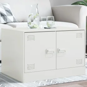 Mesa de centro acero blanco 67x50x44 cm de vidaXL, Mesas de centro - Ref: Foro24-841732, Precio: 70,01 €, Descuento: %