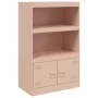 Aparador de acero rosa 67x39x107 cm de vidaXL, Aparadores - Ref: Foro24-841668, Precio: 118,29 €, Descuento: %