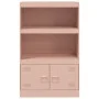 Aparador de acero rosa 67x39x107 cm de vidaXL, Aparadores - Ref: Foro24-841668, Precio: 118,29 €, Descuento: %