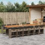 Set comedor de jardín con cojines 13 pzas ratán sintético gris by vidaXL, Garden sets - Ref: Foro24-3277897, Price: 906,52 €,...