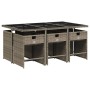 Set comedor jardín 7 pzas y cojines ratán sintético gris by vidaXL, Garden sets - Ref: Foro24-3277855, Price: 423,94 €, Disco...