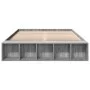 Sonoma gray engineered wood bed frame 140x200 cm by vidaXL, Beds and slatted bases - Ref: Foro24-3280571, Price: 170,89 €, Di...
