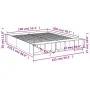 Sonoma gray engineered wood bed frame 140x200 cm by vidaXL, Beds and slatted bases - Ref: Foro24-3280571, Price: 170,89 €, Di...