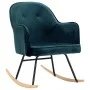 Silla mecedora de terciopelo azul de vidaXL, Mecedoras - Ref: Foro24-289518, Precio: 115,45 €, Descuento: %