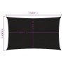 Rectangular sail awning HDPE black 160 g/m² 6x8 m by vidaXL, Umbrellas - Ref: Foro24-311745, Price: 89,04 €, Discount: %
